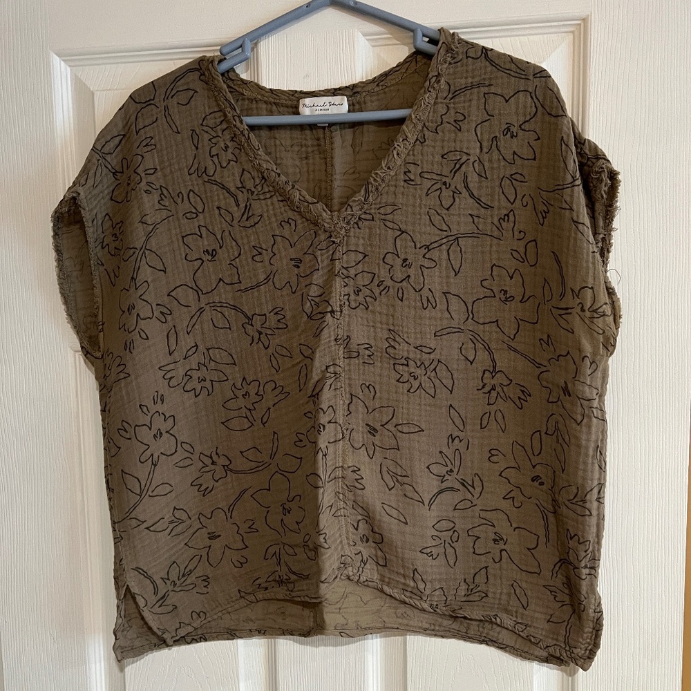 Michael Stars Cotton Gauze Women's Shirt Large